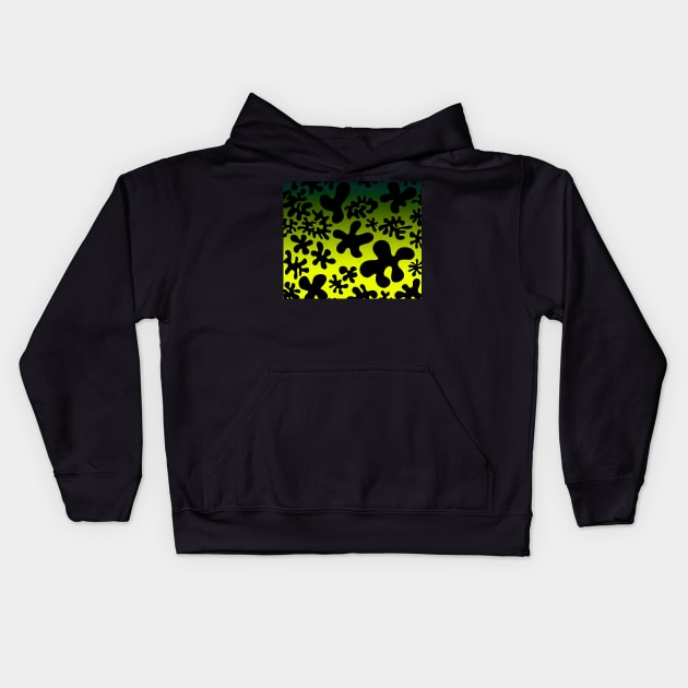 Black and yellow Kids Hoodie by daghlashassan